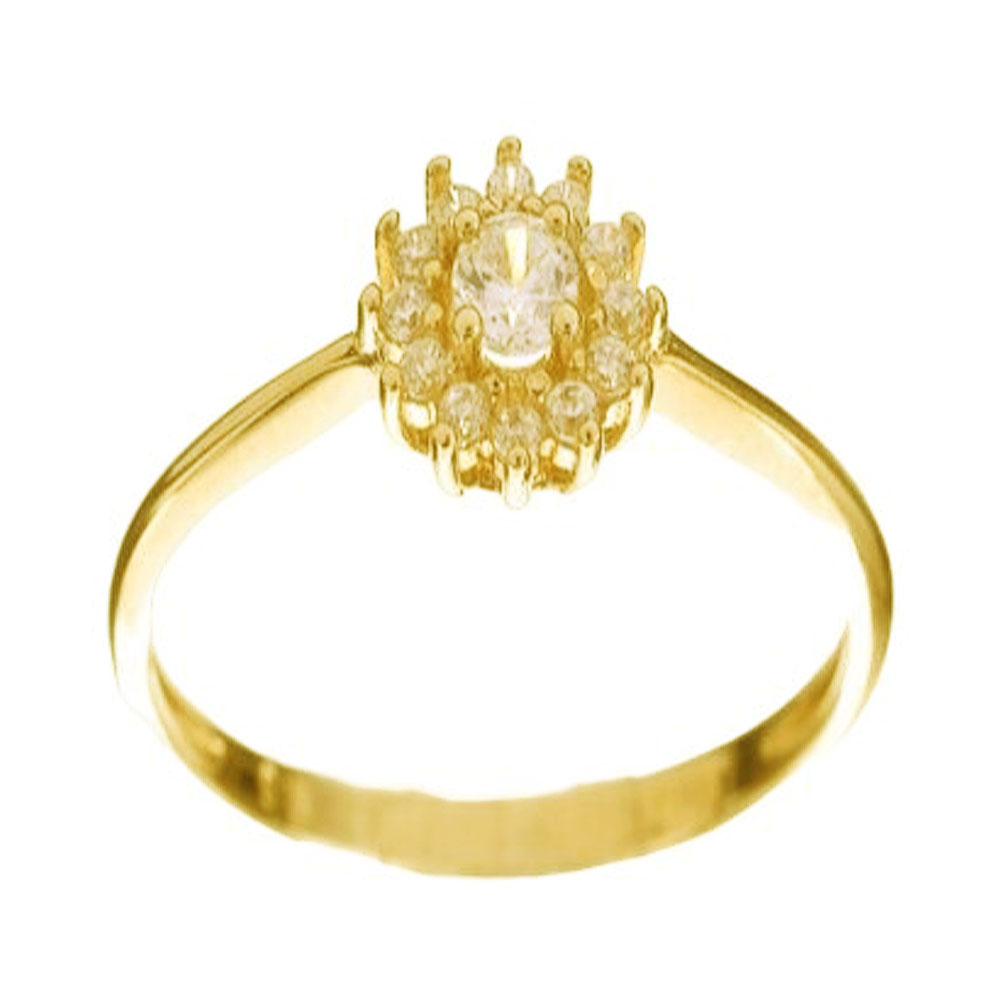 Δακτυλίδι Ροζέτα σε Χρυσό Κίτρινο, κ.14, Νο54,Gatsa, RG024
