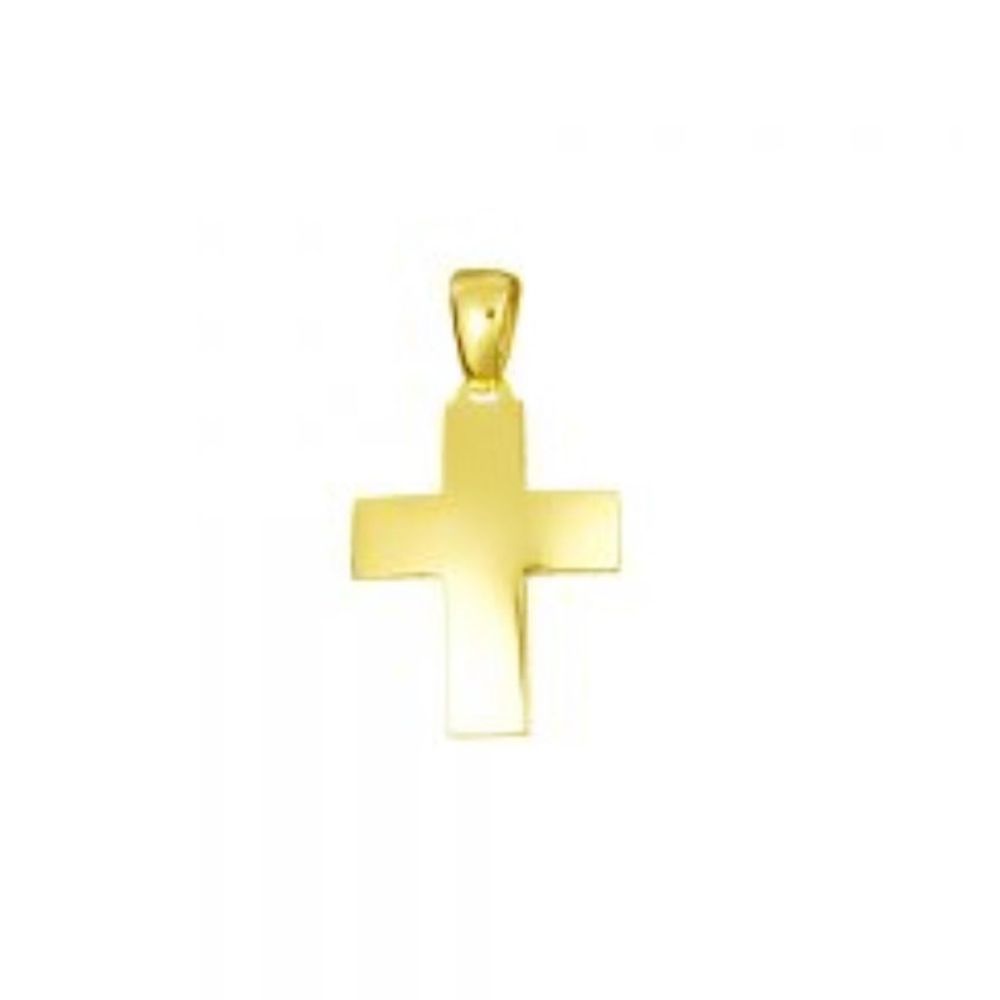 Σταυρός Ανδρικός Κίτρινος Χρυσός χωρίς αλυσίδα κ14 Gatsa κωδ.127κ