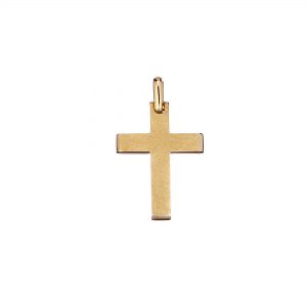 Σταυρός Ανδρικός σε Κίτρινο Χρώμα κ.14, Χρυσός χωρίς αλυσίδα Gatsa, κωδ 302