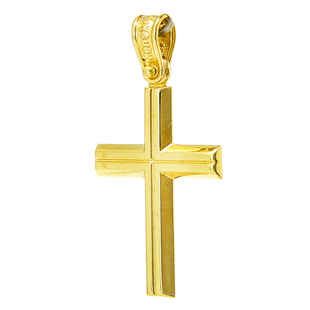 Σταυρός Ανδρικός σε Κίτρινο Χρυσό χωρίς αλυσίδα, κ14, GATSA κωδ ΣΤΔ026