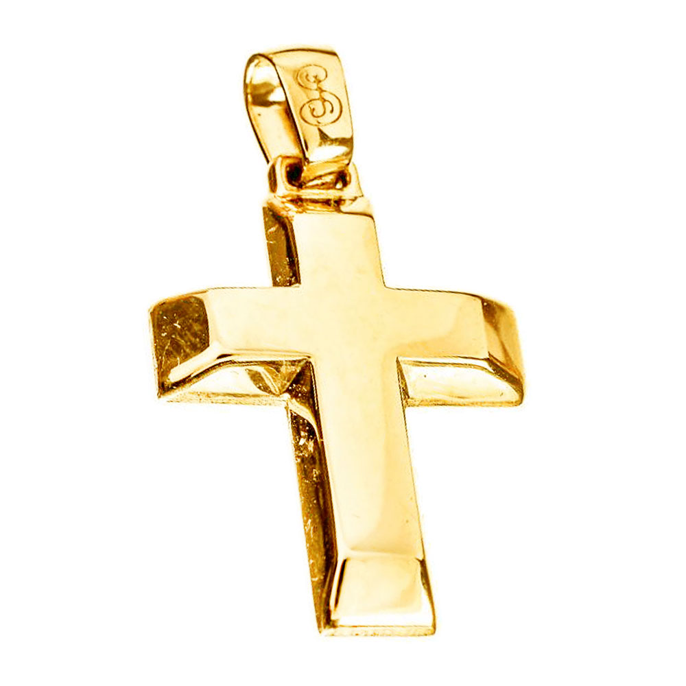 Σταυρός Ανδρικός Κίτρινος Χρυσός χωρίς αλυσίδα κ14 Gatsa κωδ ΣΤ0963