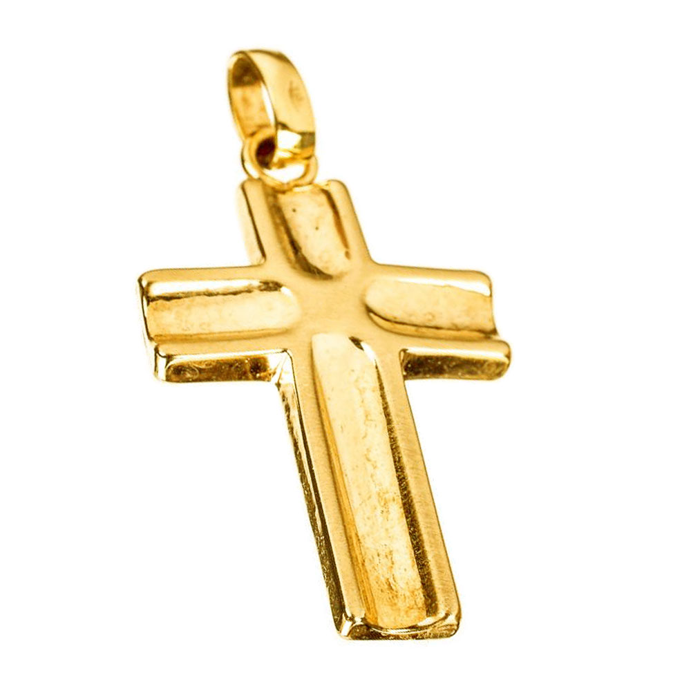 Σταυρός Ανδρικός Κίτρινος Χρυσός χωρίς αλυσίδα κ14 Gatsa κωδΣΤ1025