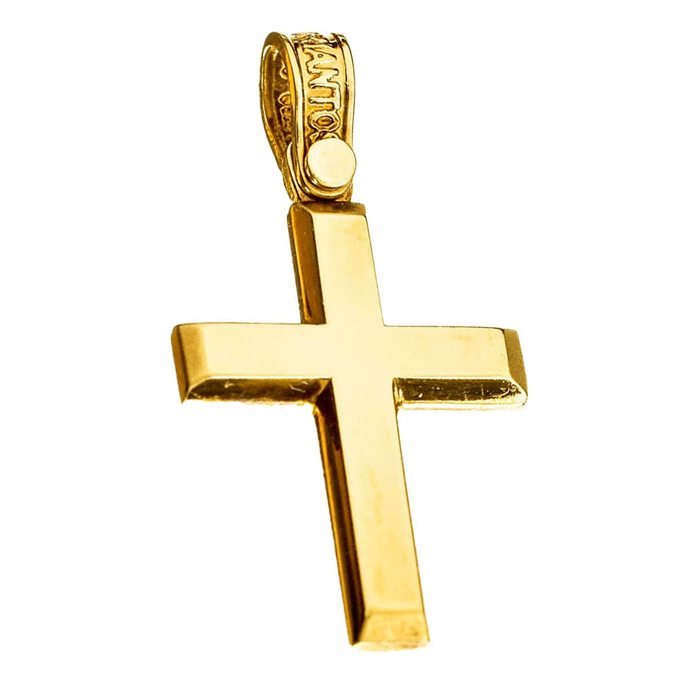 Σταυρός Ανδρικός Κίτρινος Χρυσός χωρίς αλυσίδα κ14 Τriantos κωδ ΣΤ0068