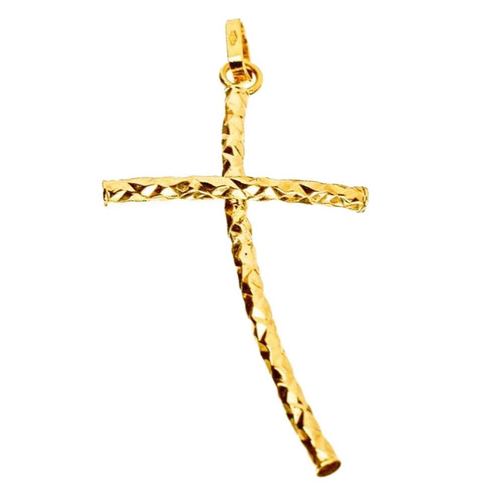 Σταυρός Γυναικείος Κίτρινος Χρυσός χωρίς αλυσίδα κ14 Gatsa κωδ ΣΤ1078