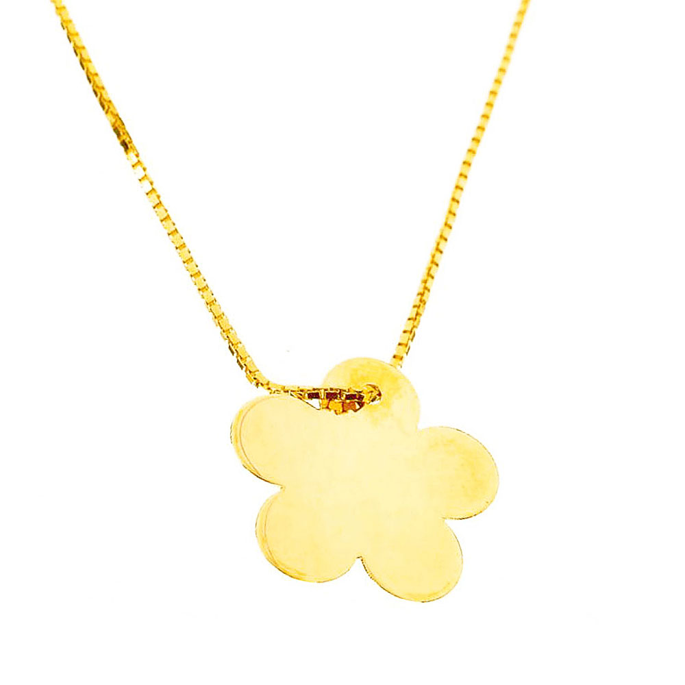 Κολιέ Κίτρινο Χρυσό Λουλούδι κ14 Gatsa ΚΛ3101