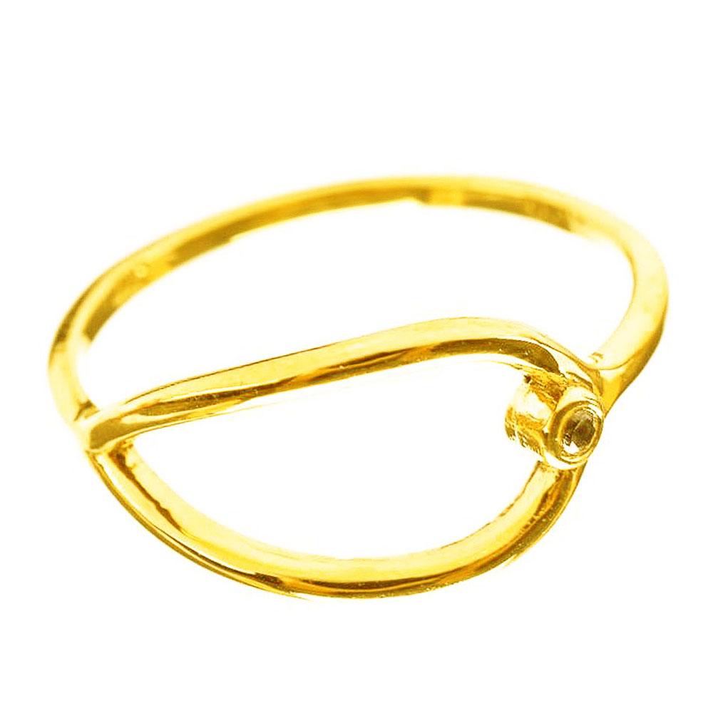 Δαχτυλίδι Κίτρινο Χρυσό με Ζιργκόν κ14 Νο 55,Gatsa κωδ ΔΧ5488