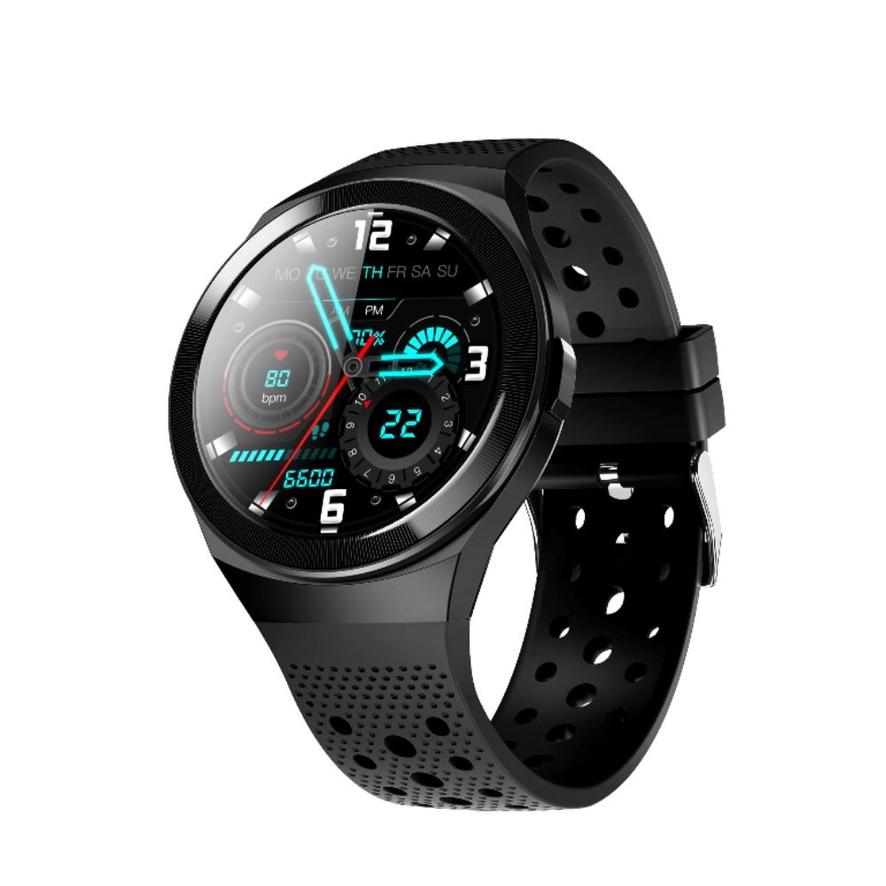 Ρολόι Unisex Smartwatch Στρόγγυλο  με μαύρο καουτσούκ λουρί JMSMART PJS0011N