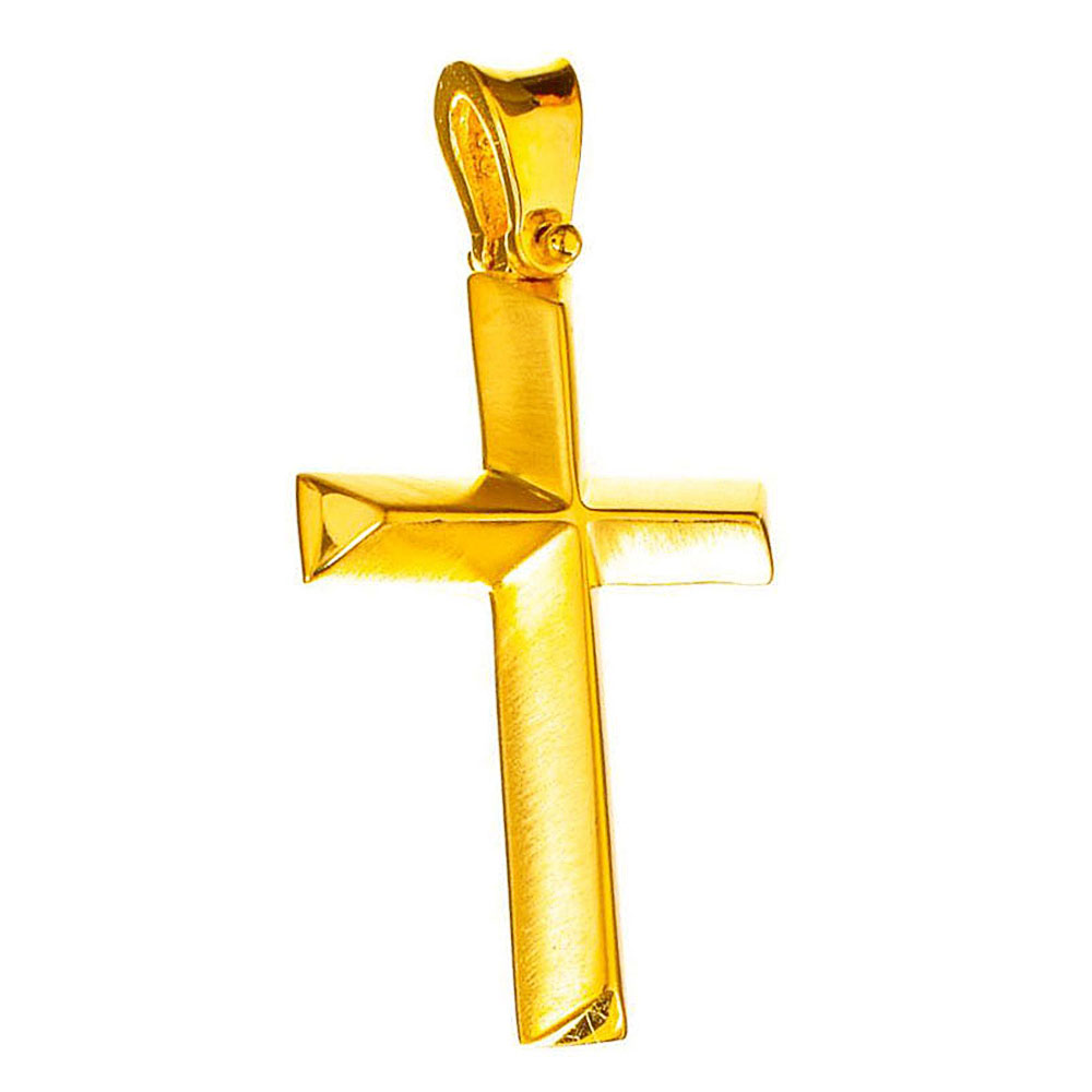 Σταυρός Ανδρικός Κίτρινος Χρυσός κ14 Gatsa ΣΤ2815