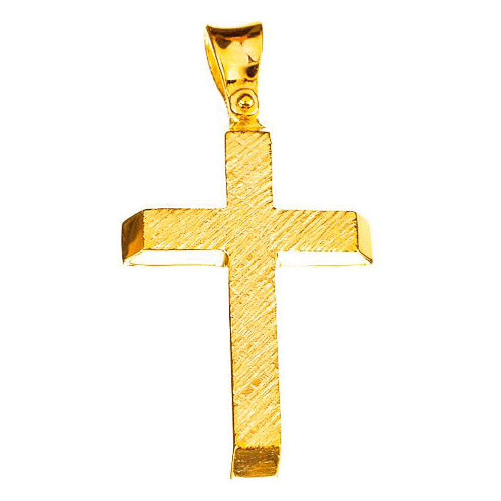 Σταυρός Κίτρινος Χρυσός κ14 Gatsa ΣΤ2805