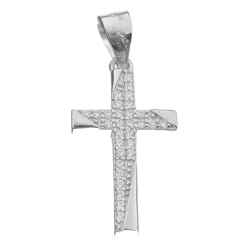 Σταυρός Ασημένιος 925 με zircon 2.5cm Prince 3753