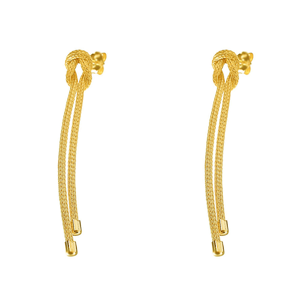 Σκουλαρίκια Κρεμαστά Ασήμι σε Κίτρινο Κάλτσα Gatsa ΣΚ0181
