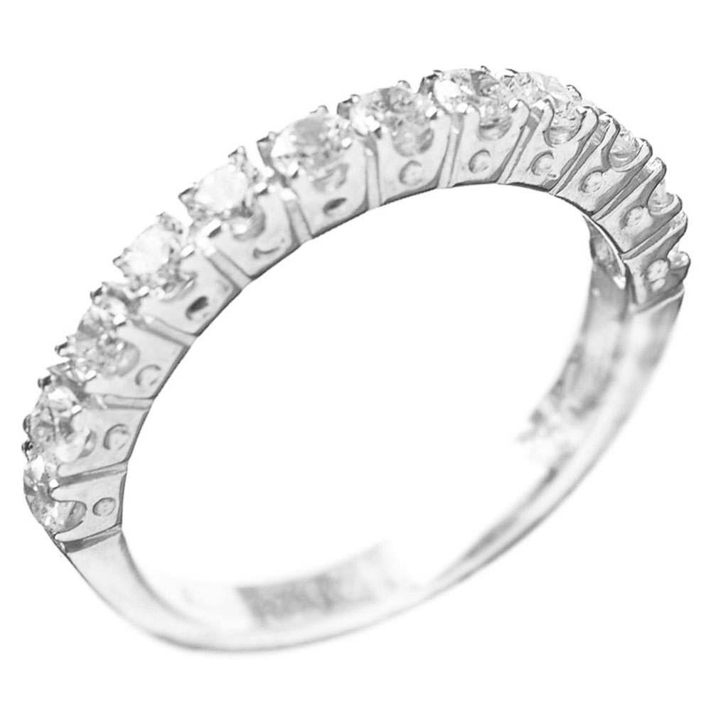 Δακτυλίδι Γυναικείο σε Λευκόχρυσο κ14 Ν53 με zircon Gatsa 0283