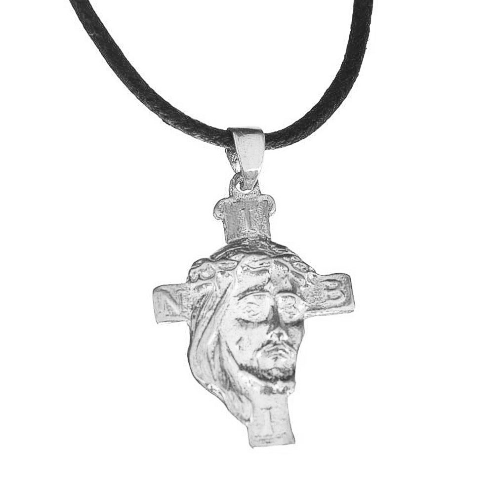 Σταυρός Ασημένιος 925 με Κεφαλή Χριστού Gatsa ΣΤ0066
