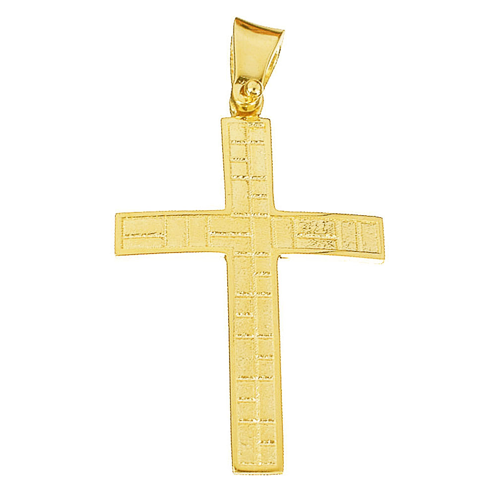 Σταυρός Ανδρικός σε Κίτρινο Χρυσό κ14 Gatsa 0327