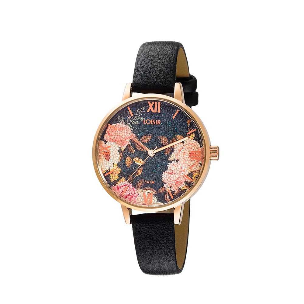 Ρολόι Γυναικείο με Μαύρο Λουρί, Loizir ,κωδ.11L65-00235