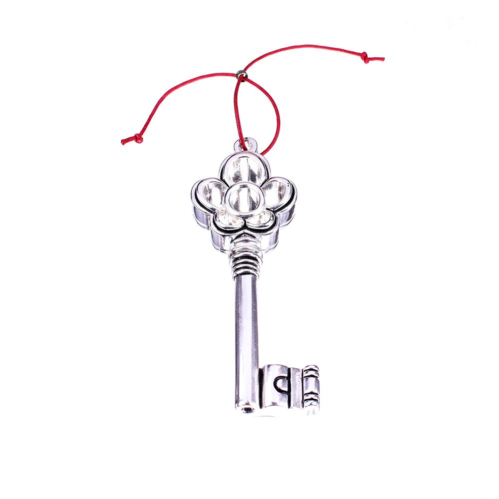 Γούρι Σπιτιού Κλειδί Μεταλλικό Ασημί 10cm Gatsa κωδ ΓΡ0416