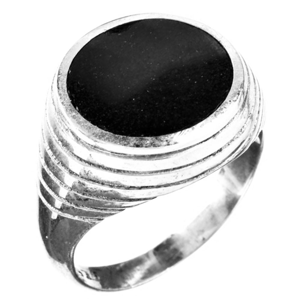 Ανδρικό Δακτυλίδι Ν60ν με όνυχα μαύρο Ασημένιο 925 Gatsa κωδ ΔΑ0495
