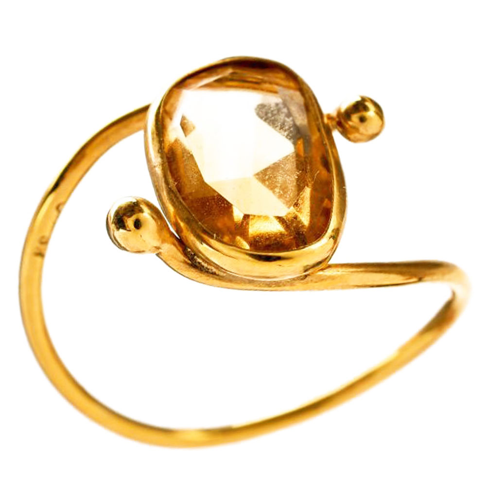 Δακτυλίδι σε Κίτρινο Χρυσό κ14 με ορυκτή πέτρα Ν51 Gatsa ΔΤ0591