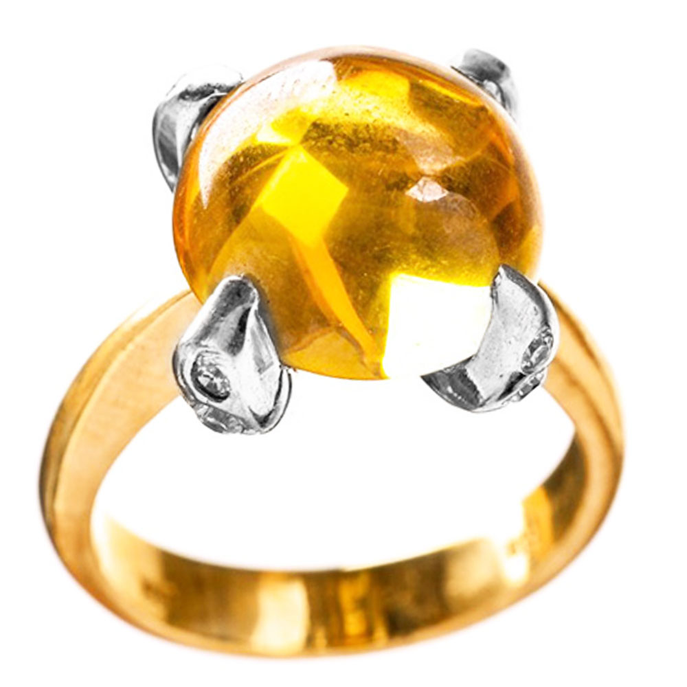 Δακτυλίδι σε Κίτρινο Χρυσό κ14 με ορυκτή πέτρα Ν55 Gatsa κωδ ΔΤ0607