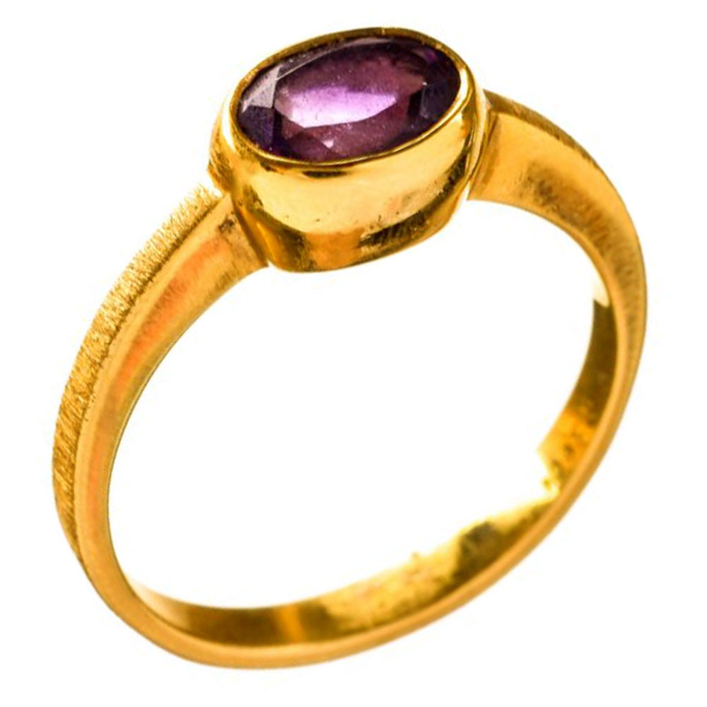 Δακτυλίδι σε Κίτρινο Χρυσό κ14 Gatsa Ν55 με Αμέθυστο 0.76ct ΔΤ0709