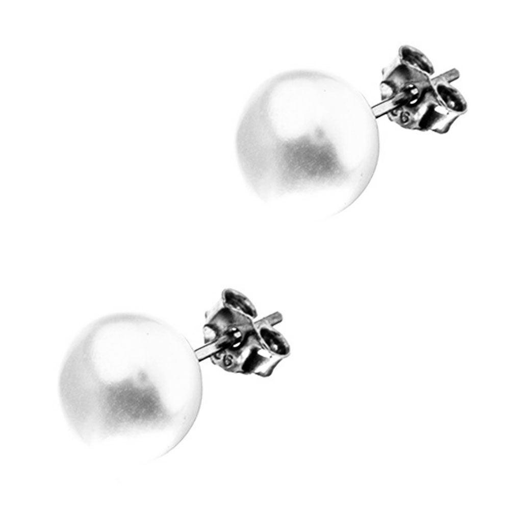Σκουλαρίκια Ασημένια με μαργαριτάρια 0,8mm διάμετρος 925 Gatsa κωδ SC004-1