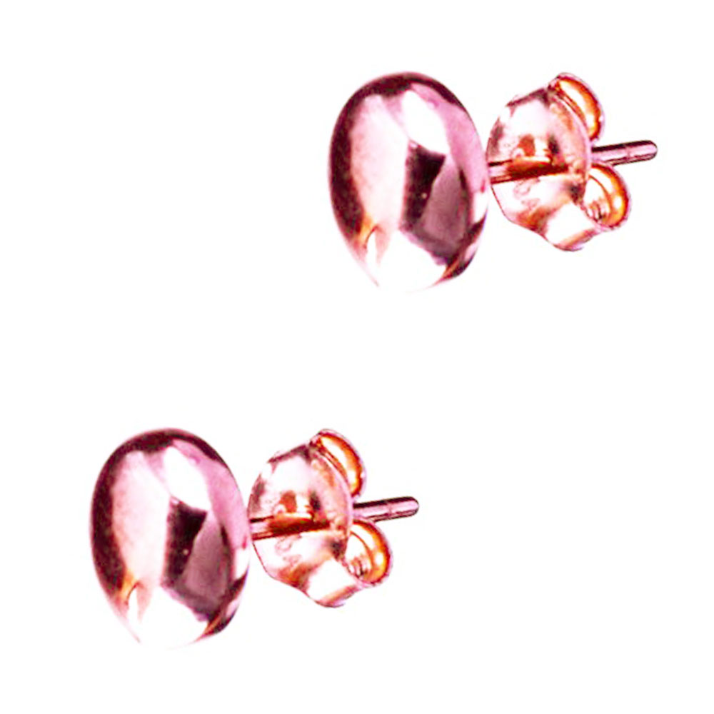 Σκουλαρίκια Μπίλιες Επίχρυσο Ροζ 925 Gatsa κωδ ΣΚ1414