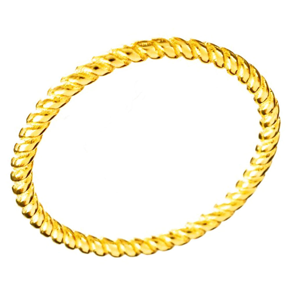 Δακτυλίδι Επίχρυσο Βεράκι στριφτό Κίτρινο 925 Νο55 Gatsa κωδ ΔΑ1555