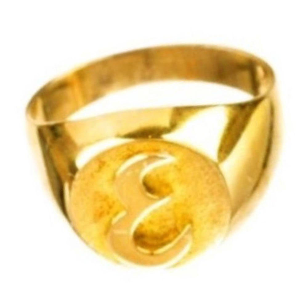 Δακτυλίδι Επίχρυσο Κίτρινο 925 με μονόγραμμα “Ε” Ν52 Gatsa ΔΤ1619