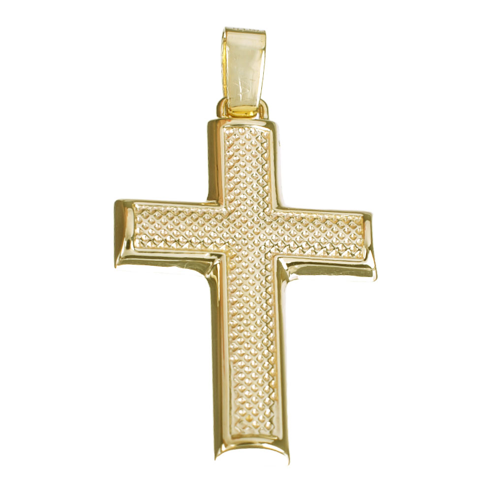 Σταυρός Ανδρικός σε Κίτρινο Χρυσό κ14 Gatsa ΣΤ1687