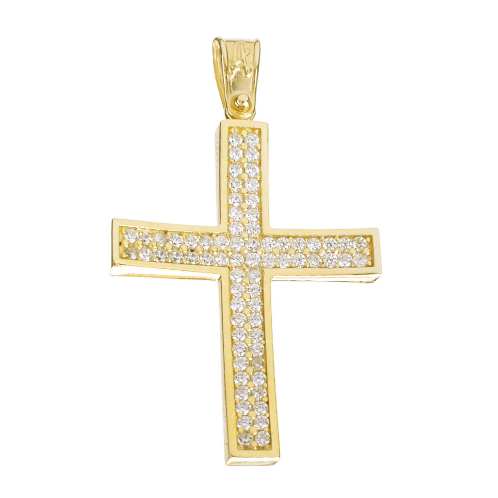 Σταυρός Γυναικείος σε Κίτρινο Χρυσό κ14 Gatsa 1697