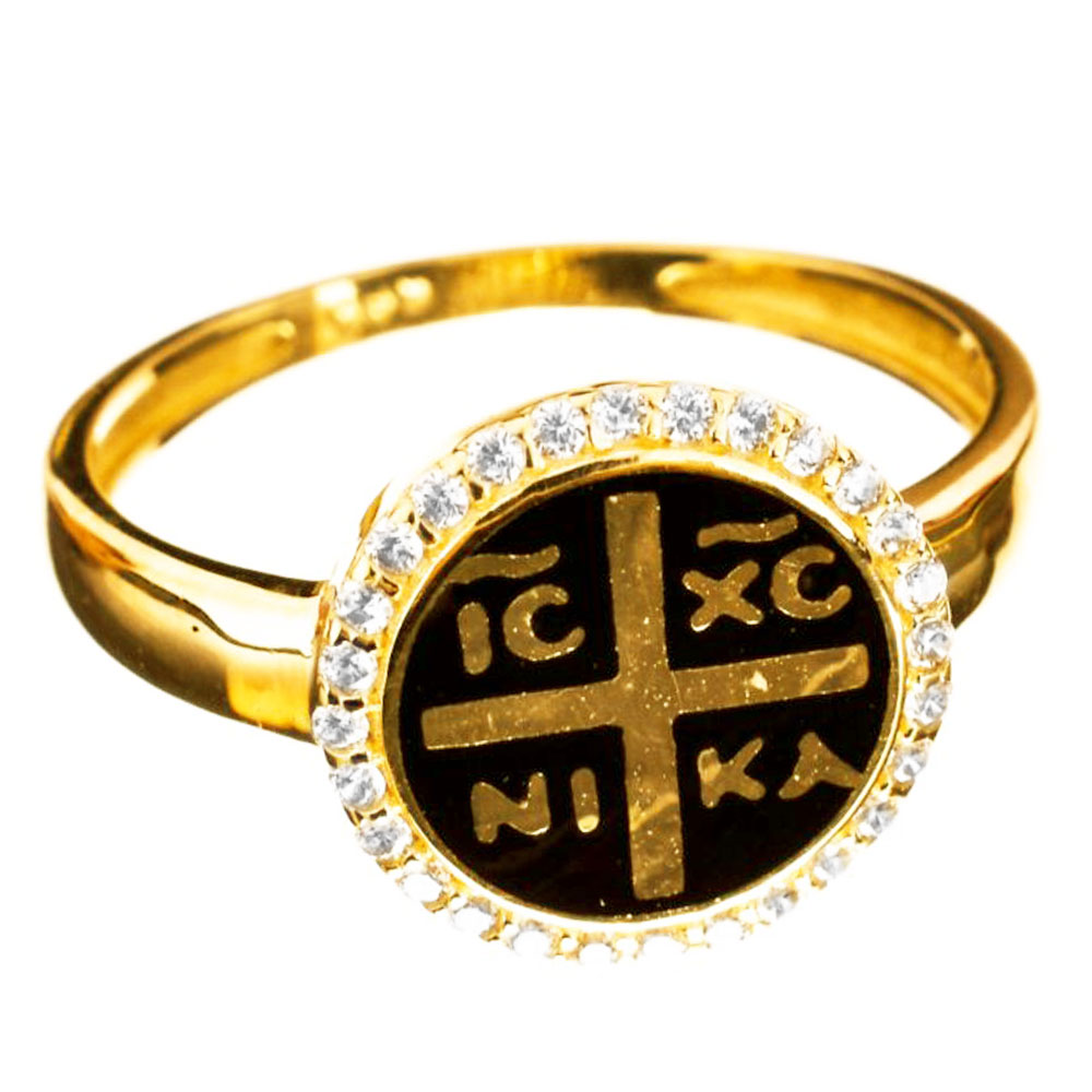 Δακτυλίδι Chevallier Κίτρινο Χρυσό με Ζιργκόν άσπρα κ14 Νο52, Gatsa κωδ ΔΑ1716