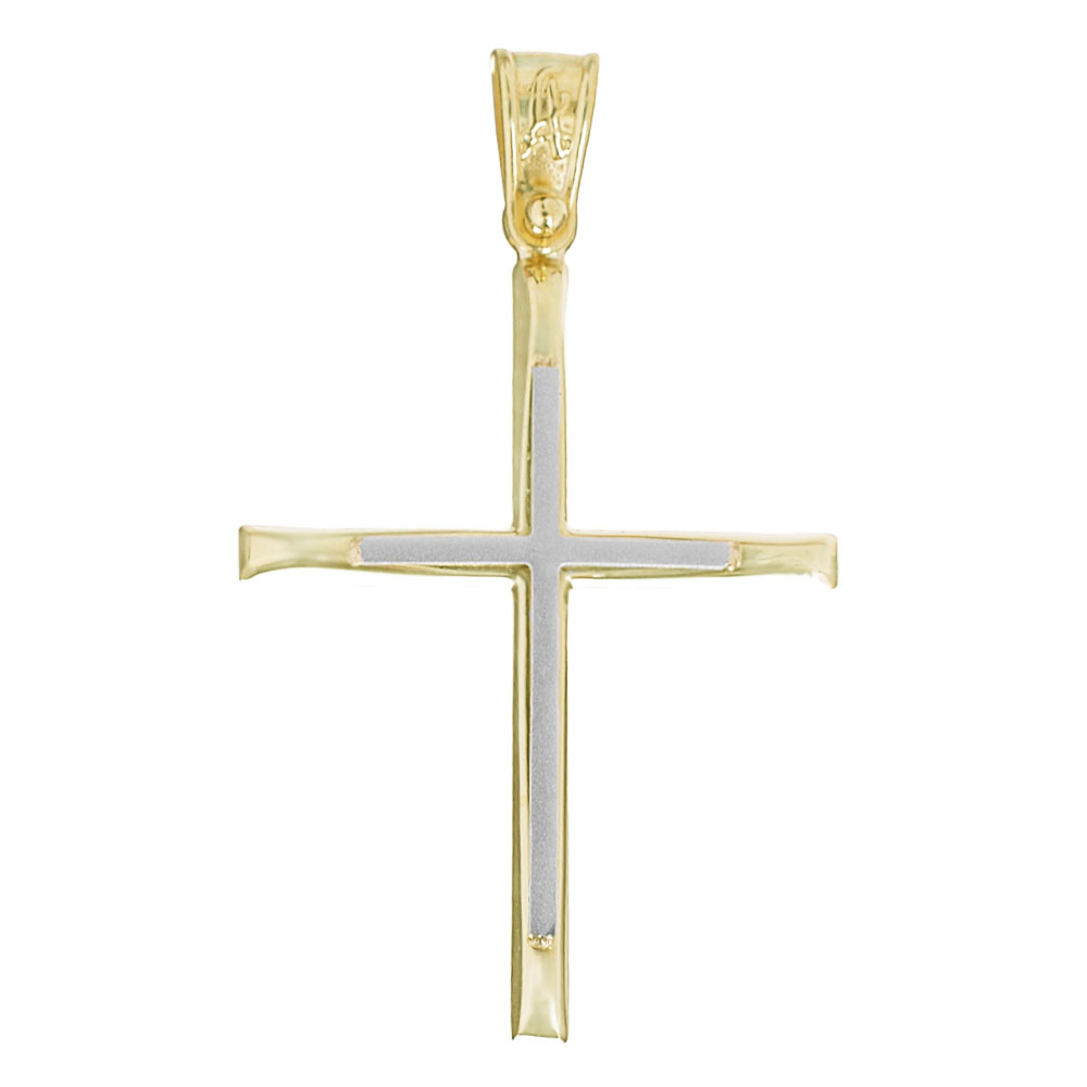 Σταυρός Ανδρικός Δίχρωμος Χρυσός κ14 Alorado 1772