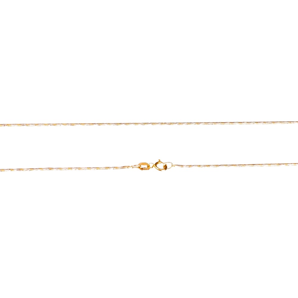 Αλυσίδα Λαιμού Δίχρωμη Χρυσή με μήκος 44cm κ14 Gatsa κωδ ΑΛ1970