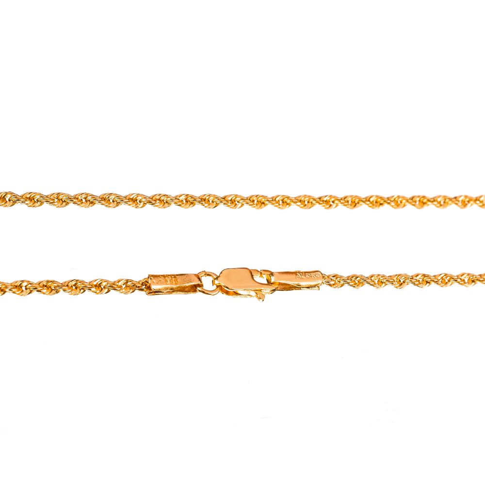 Αλυσίδα Λαιμού Χρυσή Κίτρινη με μήκος 46cm κ14 AL’ORO κωδ ΑΛ2021A