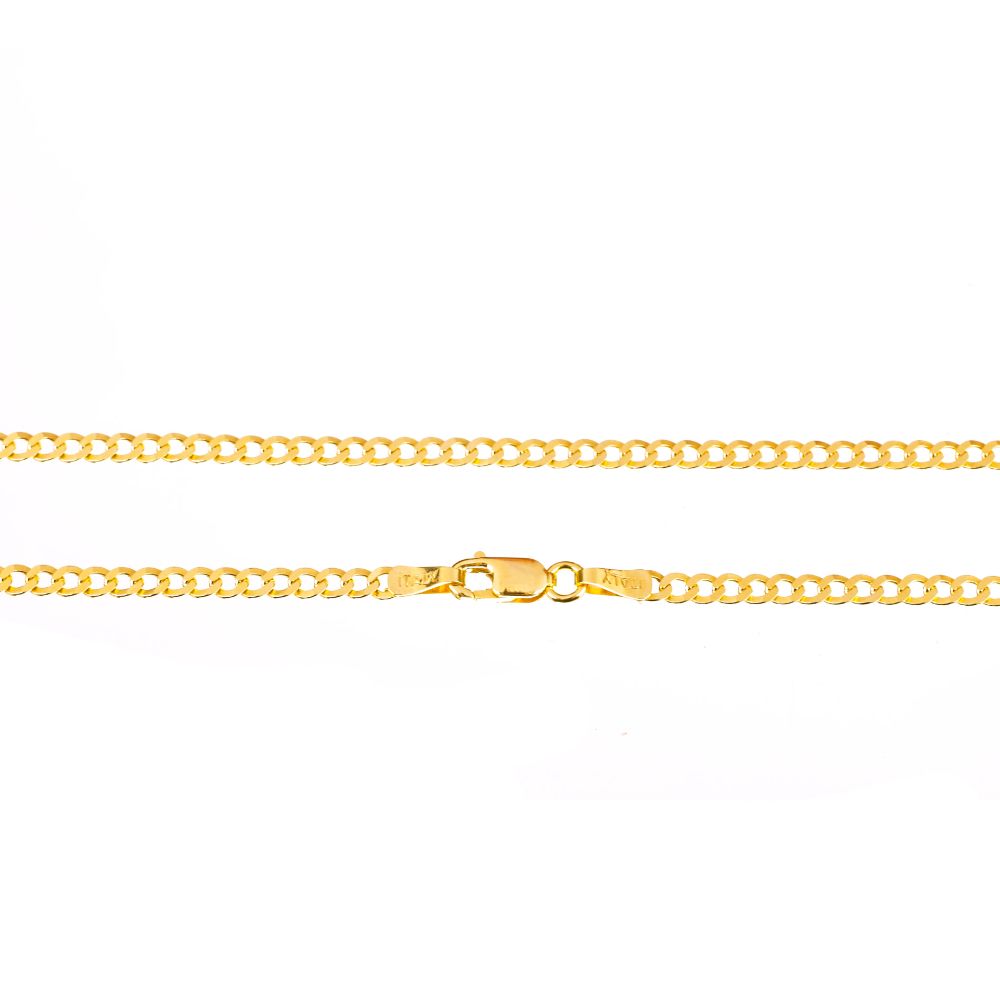 Αλυσίδα Λαιμού Κίτρινη Χρυσή κ14 με μήκος 55cm και πάχος 0,2mm Gatsa κωδ ΑΛ2035Γ