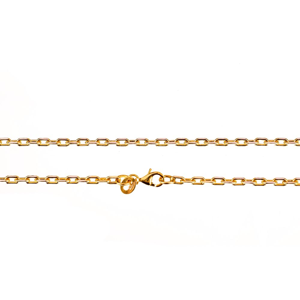 Αλυσίδα Λαιμού Κίτρινη Χρυσή κ14 με μήκος 55cm και πάχος 0,2mm Gatsa κωδ ΑΛ2040