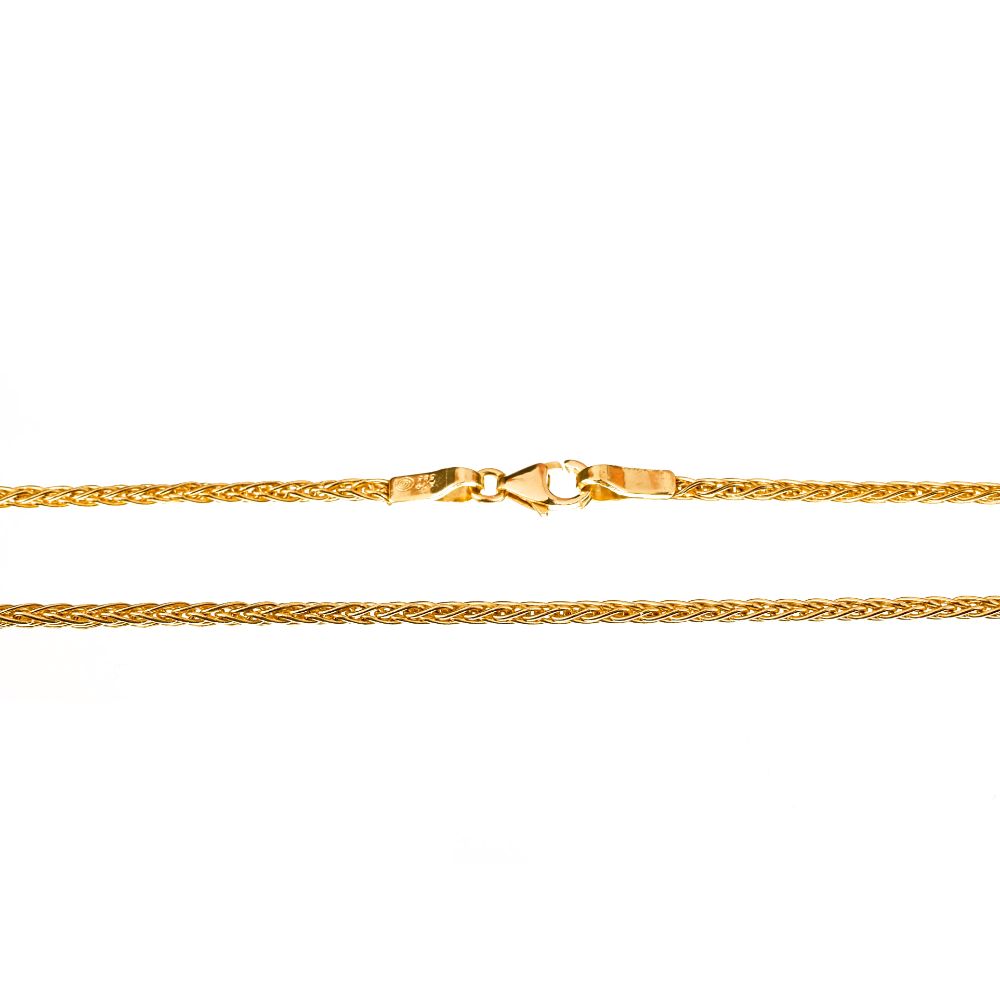Αλυσίδα Λαιμού Κίτρινη Χρυσή κ14 με μήκος 44cm και πάχος 0,2mm Korifidis κωδ ΑΛ2045