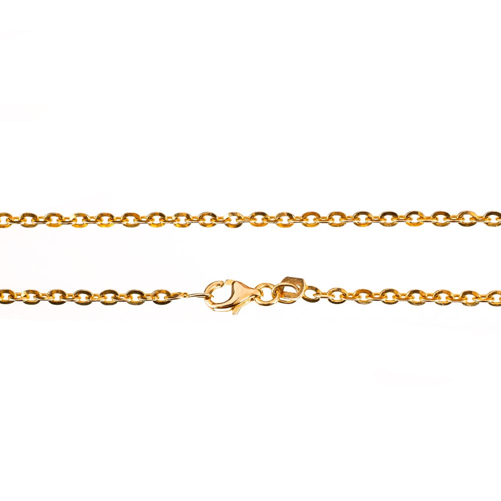Αλυσίδα Λαιμού Κίτρινη Χρυσή κ14 με μήκος 45cm και πάχος 0,2mm Gatsa κωδ ΑΛ2051