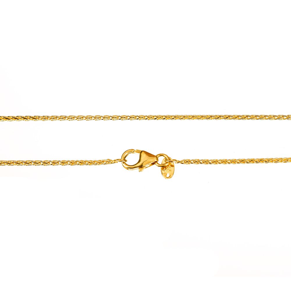 Αλυσίδα Λαιμού Κίτρινη Χρυσή κ14 με μήκος 40cm και πάχος 0,2mm AL’ORO κωδ ΑΛ2062