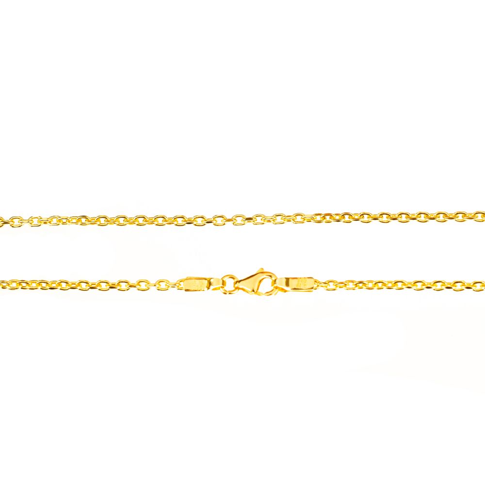 Αλυσίδα Λαιμού Κίτρινη Χρυσή κ14 με μήκος 50cm και πάχος 0,2mm Korifidis κωδ ΑΛ2067