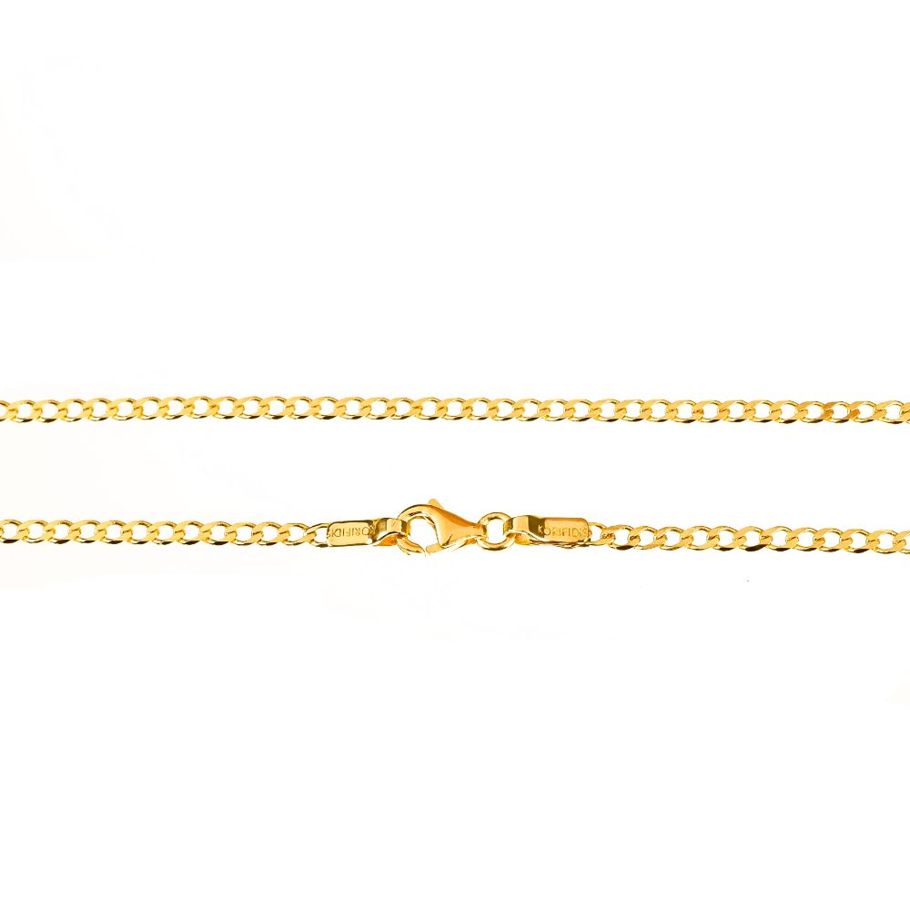 Αλυσίδα Λαιμού Κίτρινη Χρυσή κ14 με μήκος 48cm και πάχος 0,2mm Korifidis κωδ ΑΛ2068Α