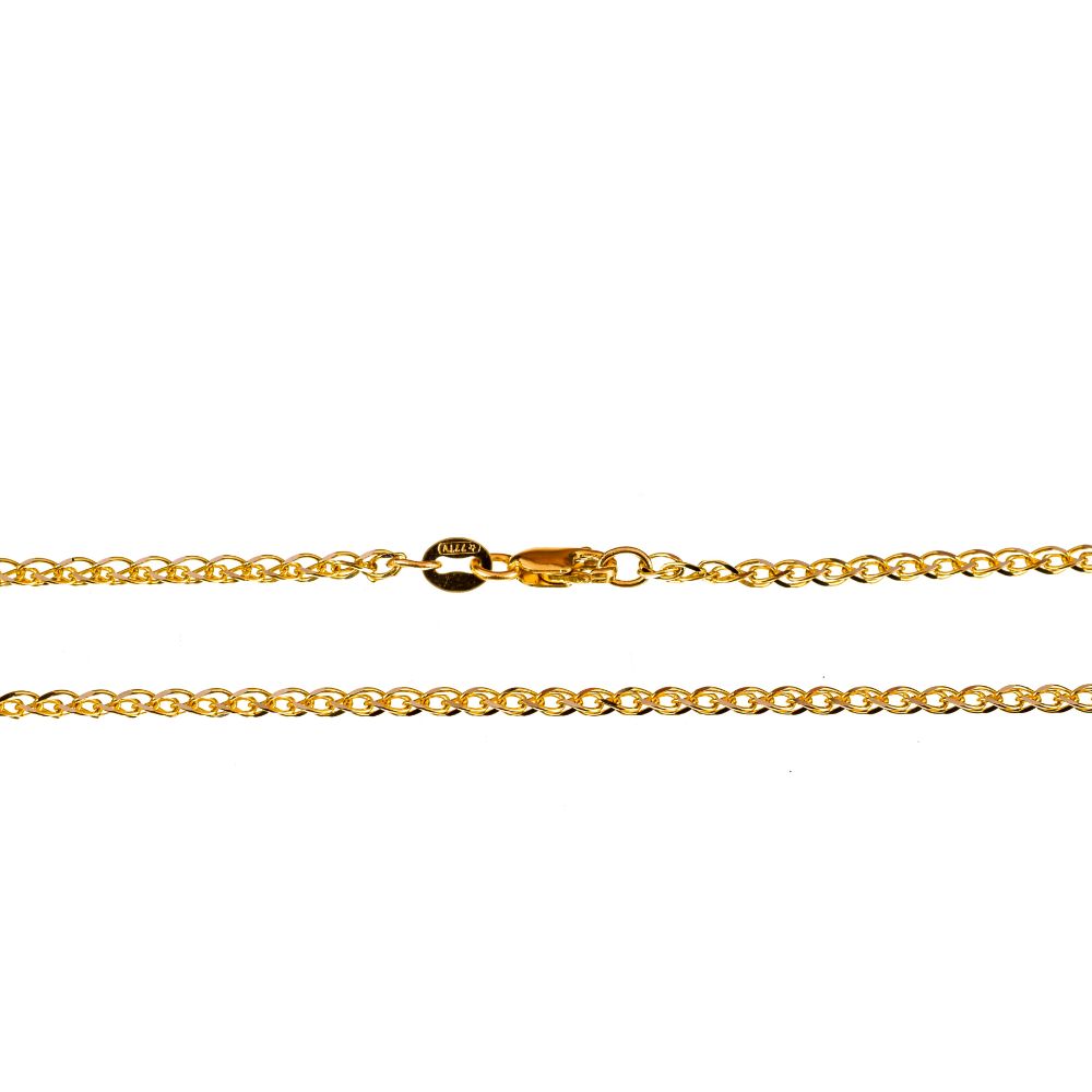 Αλυσίδα Λαιμού Κίτρινη Χρυσή κ14 με μήκος 50cm και πάχος 0,2mm Gatsa κωδ ΑΛ2071Α