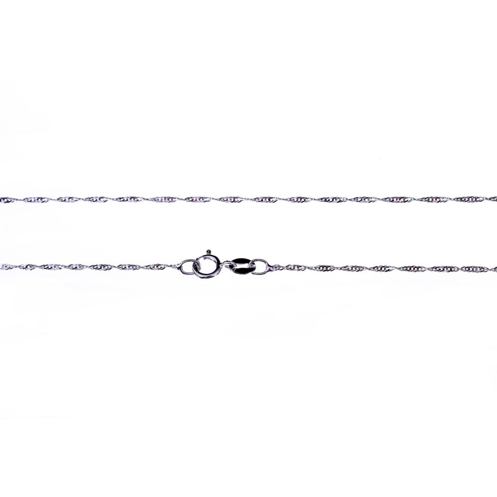 Αλυσίδα Λαιμού Λευκόχρυση με μήκος 40cm κ14 Gatsa κωδ ΑΛ2085