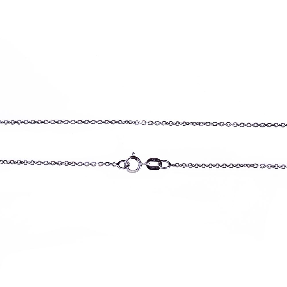 Αλυσίδα Λαιμού Λευκόχρυση με μήκος 45cm κ14 Gatsa κωδ ΑΛ2086