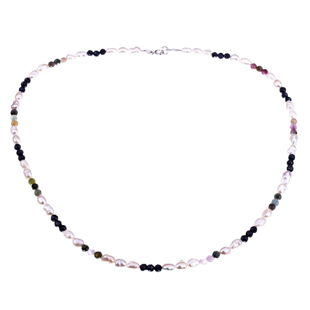 Κολιέ Μαργαριτάρι με πολύχρωμες πέτρες Gatsa ΚΛ2294