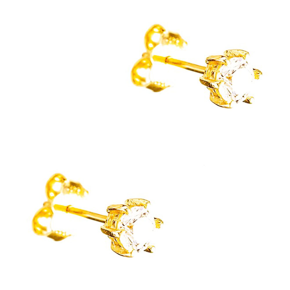 Σκουλαρίκια Καρφωτά σε Κίτρινο Χρυσό κ14 Gatsa ΣΚ2490