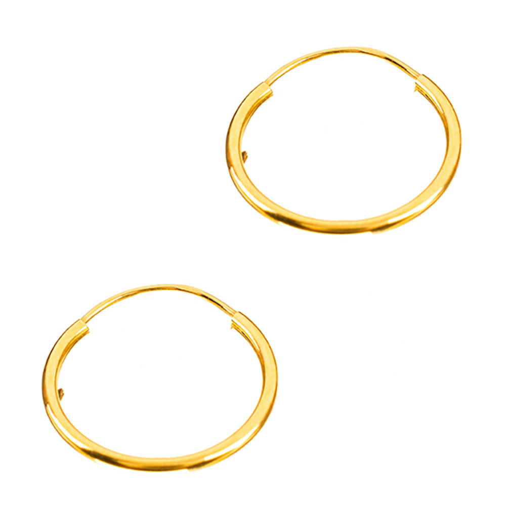 Σκουλαρίκια Κρίκοι σε Κίτρινο Χρυσό κ14 Gatsa 1,5mm κωδ ΣΚ4641