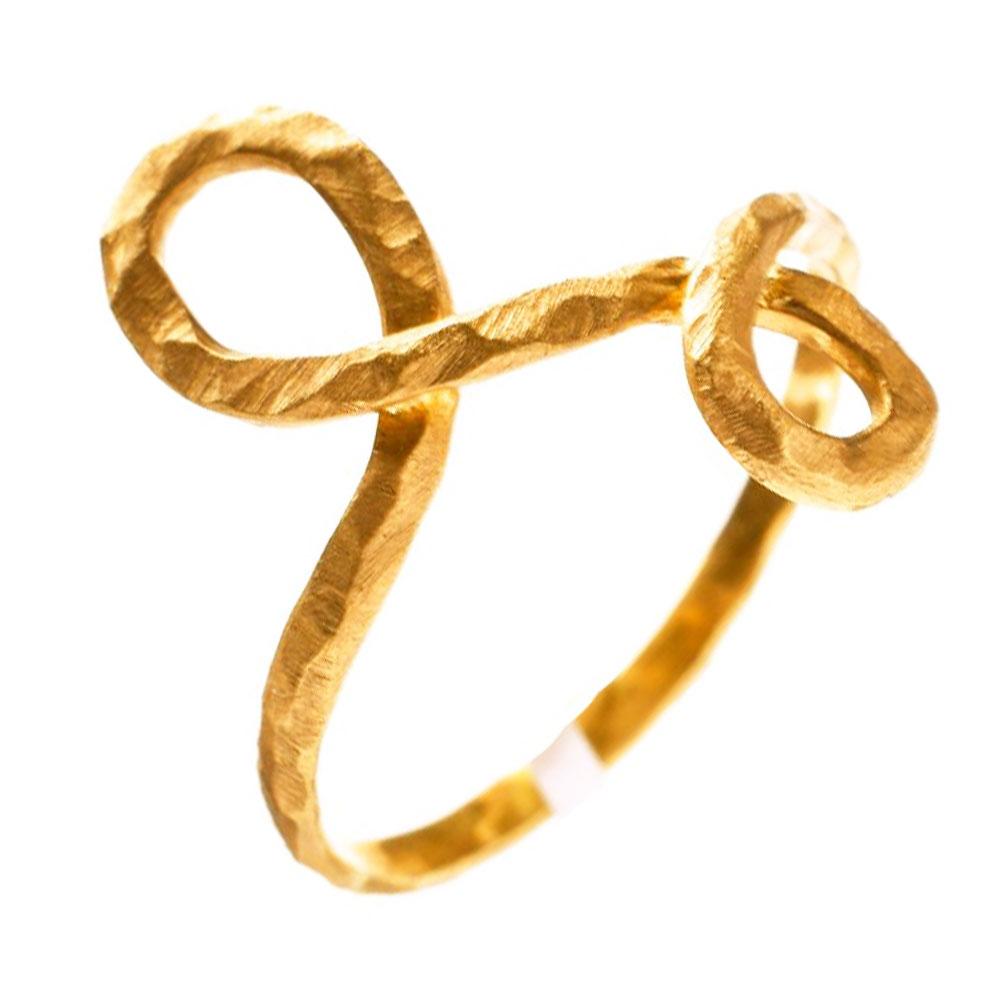 Δαχτυλίδι Χειροποίητο Κίτρινο Χρυσό κ14 Νο 56,Gatsa κωδ ΔΑ5366