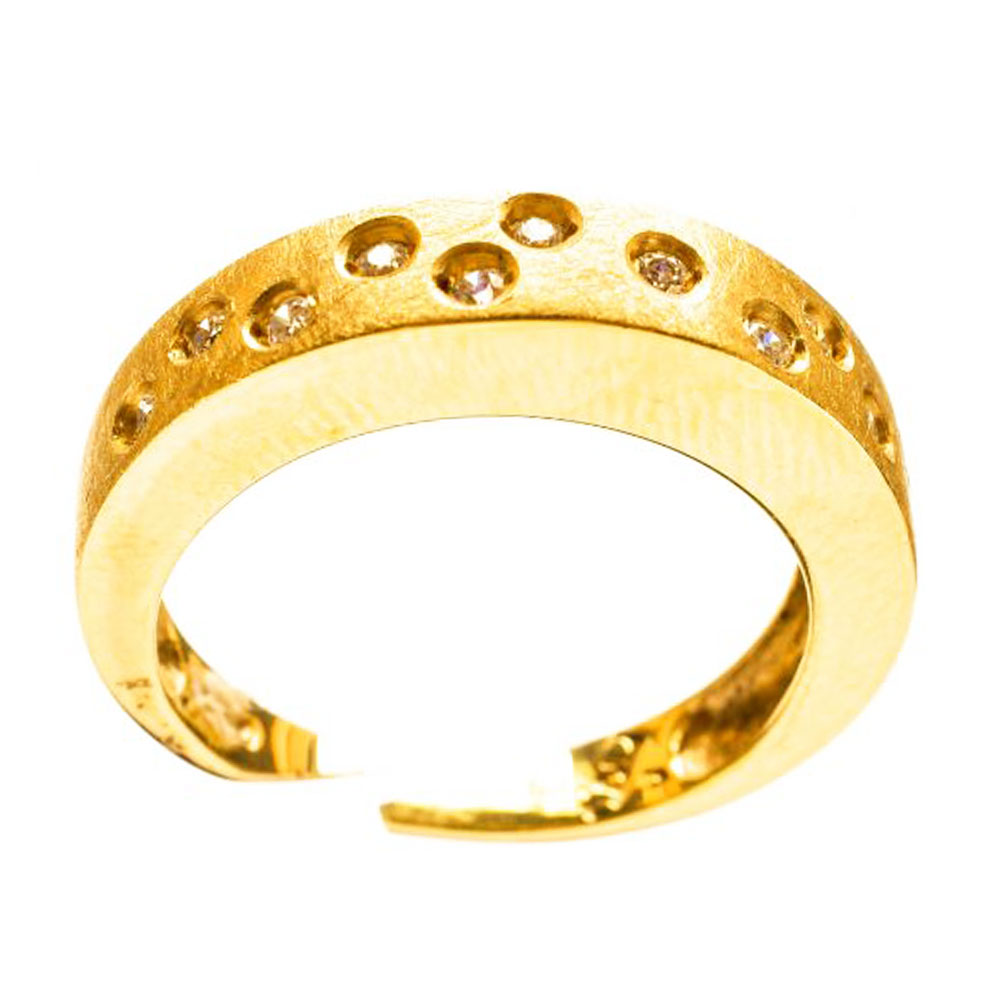 Δαχτυλίδι Κίτρινο Χρυσό με Ζιργκόν Χειροποίητο κ14 Νο53, Gatsa κωδ ΔΑ5445