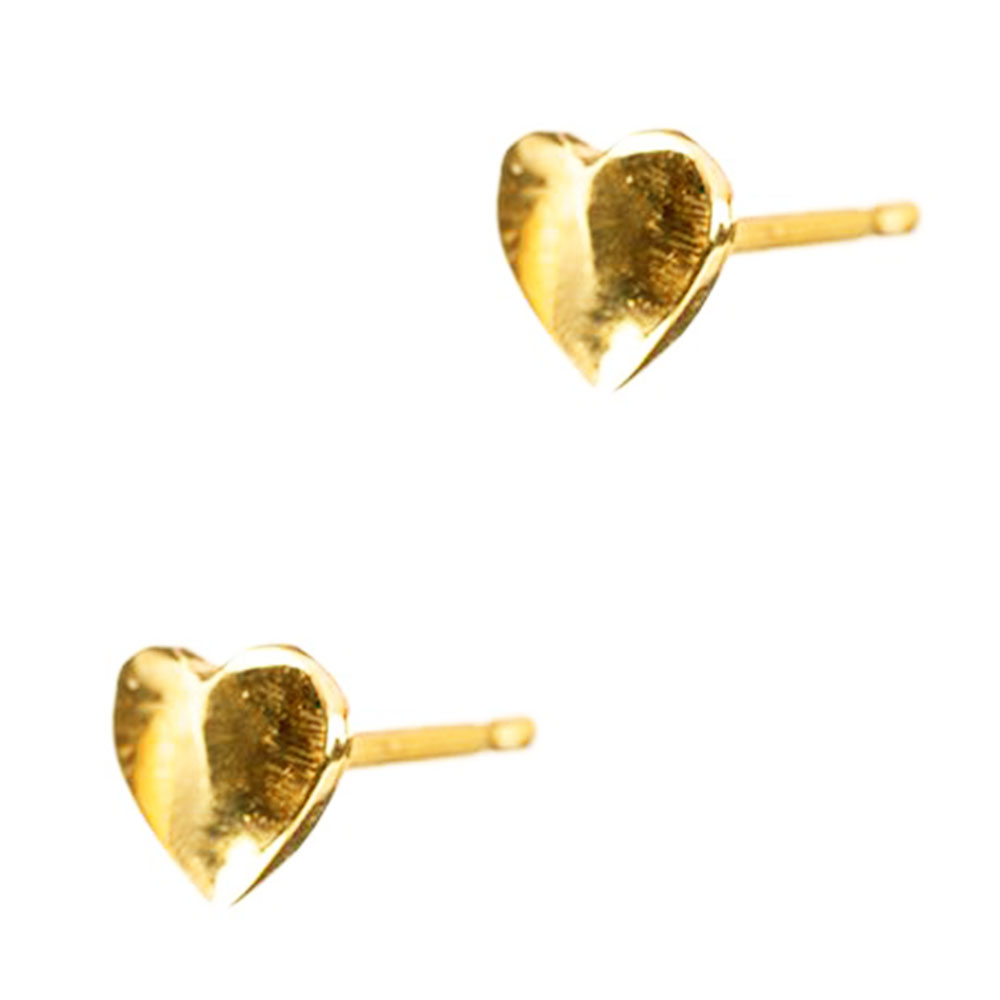 Σκουλαρίκια Κίτρινο Χρυσό Καρδιά κ14 Gatsa κωδ 1235OR
